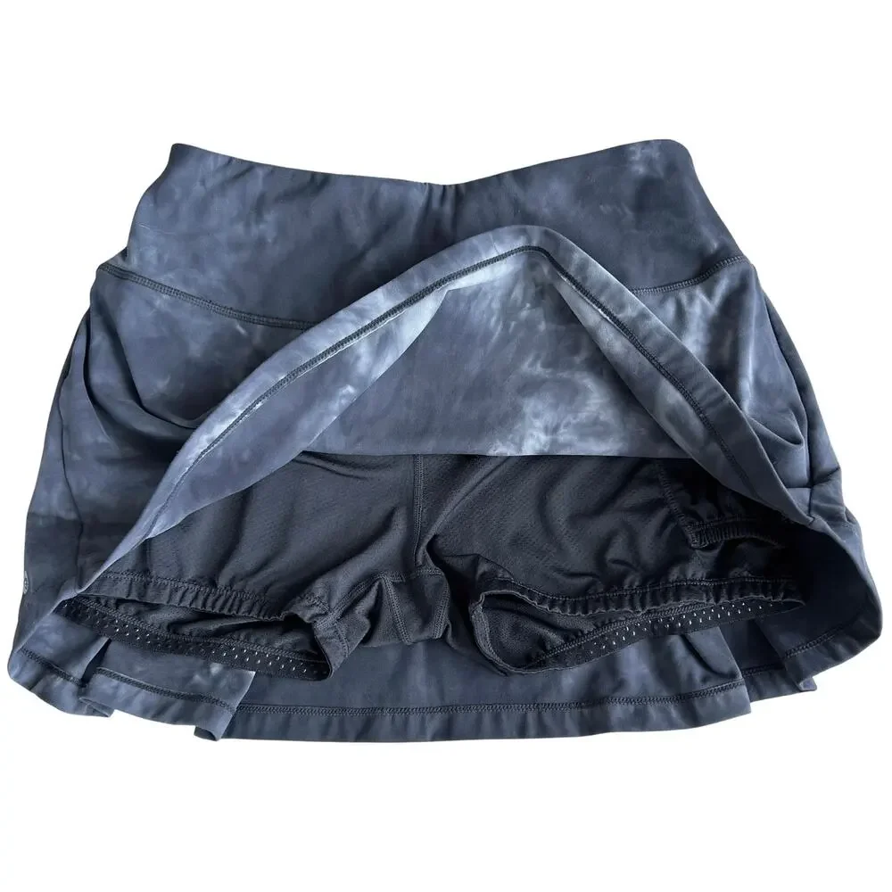 Baleaf Flyleaf Tie Dye Grey Blue‎ Tennis Skort Medium Built-In Shorts